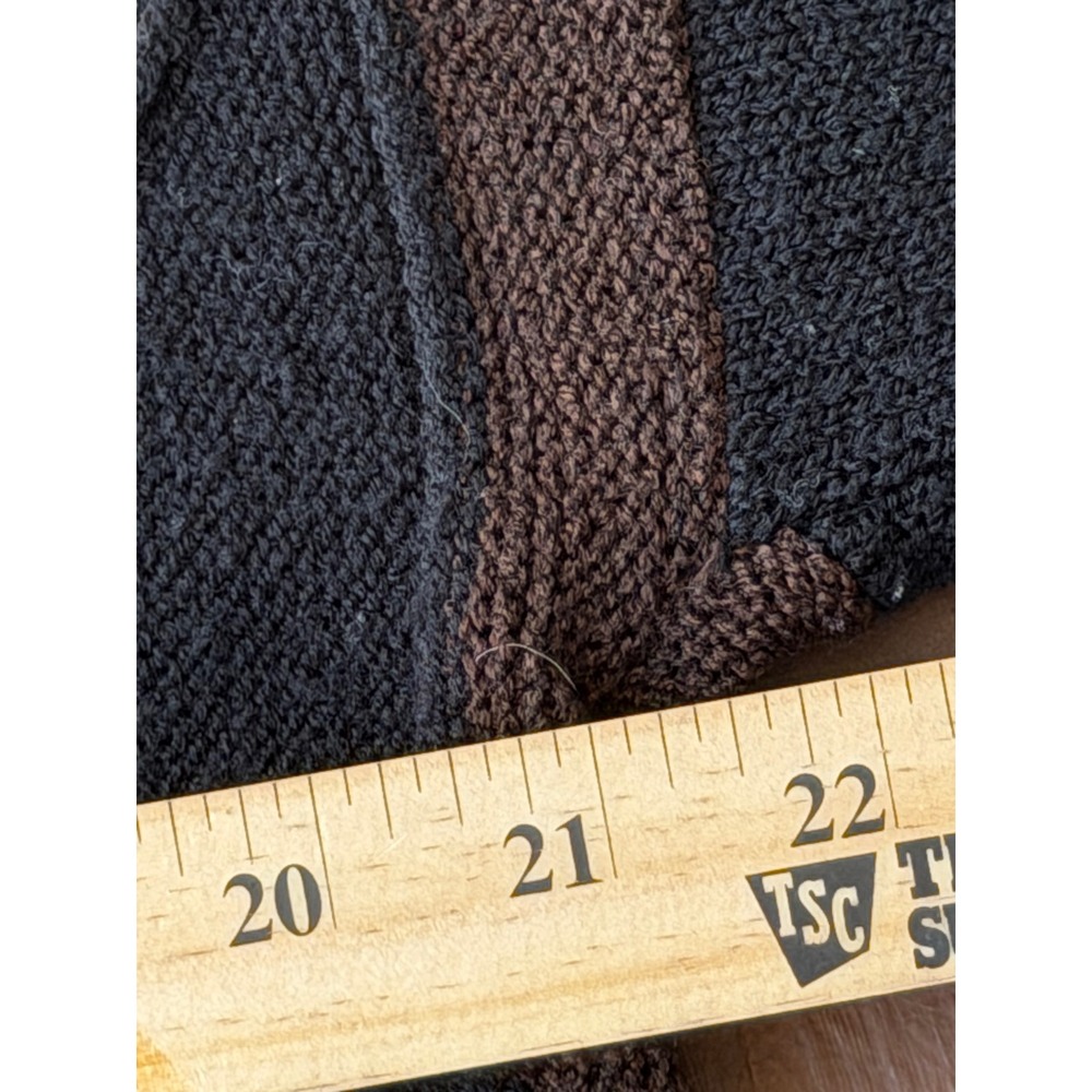 Protege Collection Mens 3D Knit Sweater Brown Tan Black 90s Vintage Style Medium - Picture 4 of 8